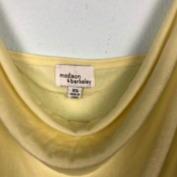 NWT Madison & Berkeley yellow cowl front cami tank top - Picture 3 of 5